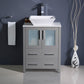 Fresca Torino 24 Gray Modern Bathroom Cabinet w/ Top &Vessel Sink