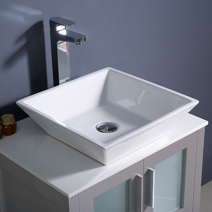 Fresca Torino 24 Gray Modern Bathroom Vanity w/ Vessel Sink