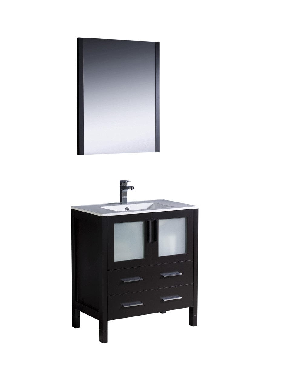 Fresca Torino 30" Espresso Modern Bathroom Vanity w/ Integrated Sink