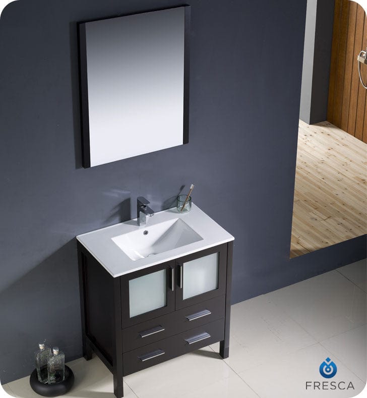 Fresca Torino 30 Espresso Modern Bathroom Vanity w/ Integrated Sink