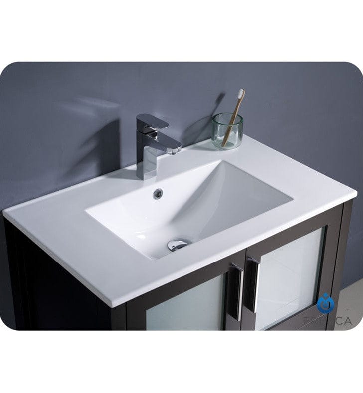 Fresca Torino 30 Espresso Modern Bathroom Vanity w/ Integrated Sink