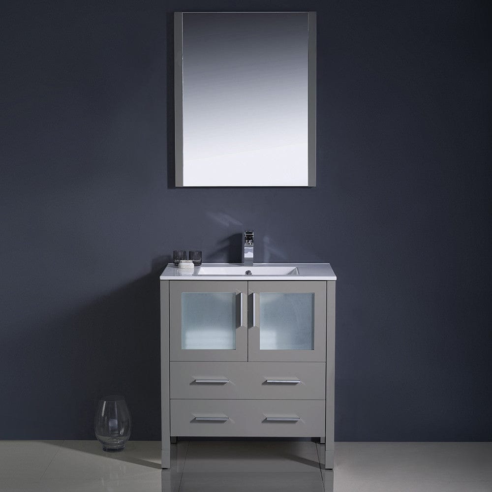 Fresca Torino 30 Gray Modern Bathroom Vanity w/ Integrated Sink