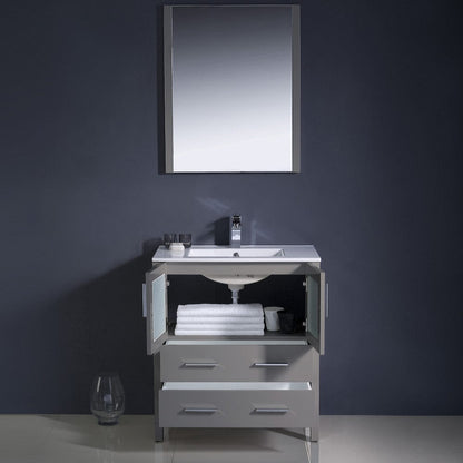 Fresca Torino 30 Gray Modern Bathroom Vanity w/ Integrated Sink