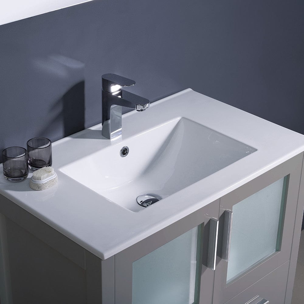 Fresca Torino 30 Gray Modern Bathroom Vanity w/ Integrated Sink