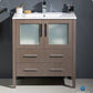 Fresca Torino 30 Gray Oak Modern Bathroom Cabinet w/ Integrated Sink