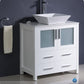Fresca Torino 30 White Modern Bathroom Cabinet w/ Top & Vessel Sink