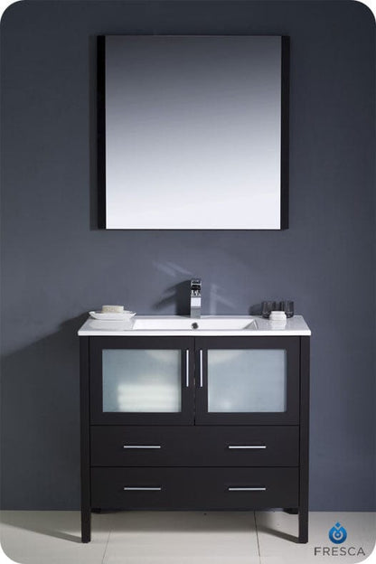 Fresca Torino 36 Espresso Modern Bathroom Vanity w/ Integrated Sink