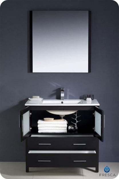 Fresca Torino 36 Espresso Modern Bathroom Vanity w/ Integrated Sink