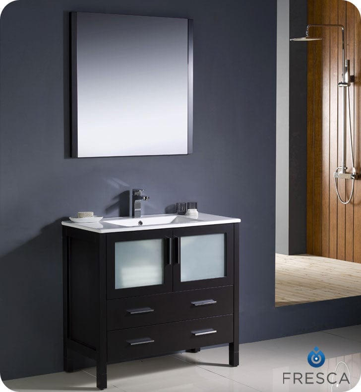 Fresca Torino 36 Espresso Modern Bathroom Vanity w/ Integrated Sink