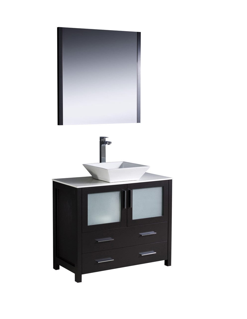 Fresca Torino 36" Espresso Modern Bathroom Vanity w/ Vessel Sink