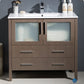 Fresca Torino 36 Gray Oak Modern Bathroom Cabinet w/ Integrated Sink