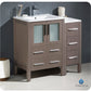 Fresca Torino 36 Gray Oak Modern Bathroom Cabinets w/ Integrated Sinks