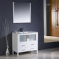 Fresca Torino 36 White Modern Bathroom Vanity w/ Integrated Sink