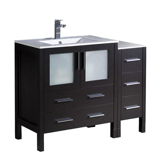 Fresca Torino 42" Espresso Modern Bathroom Cabinets w/ Integrated Sink