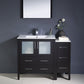 Fresca Torino 42 Espresso Modern Bathroom Vanity w/ Side Cabinet & Integrated Sink