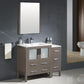 Fresca Torino 42 Gray Oak Modern Bathroom Vanity w/ Side Cabinet & Integrated Sink