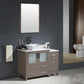 Fresca Torino 42 Gray Oak Modern Bathroom Vanity w/ Side Cabinet & Vessel Sink