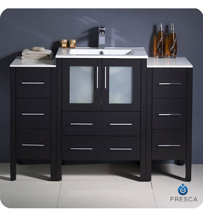 Fresca Torino 48 Espresso Modern Bathroom Cabinets w/ Integrated Sink