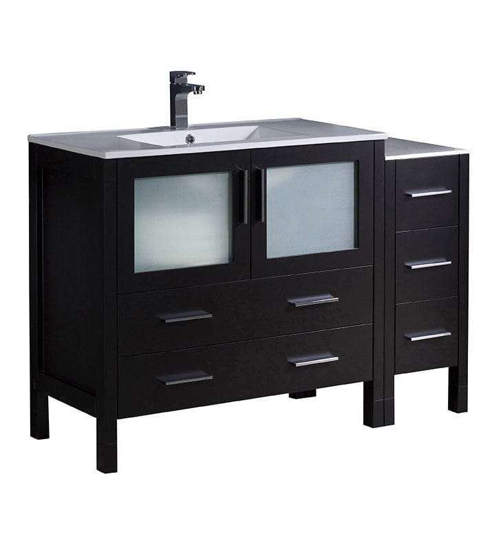 Fresca Torino 48" Espresso Modern Bathroom Cabinets w/ Integrated Sink