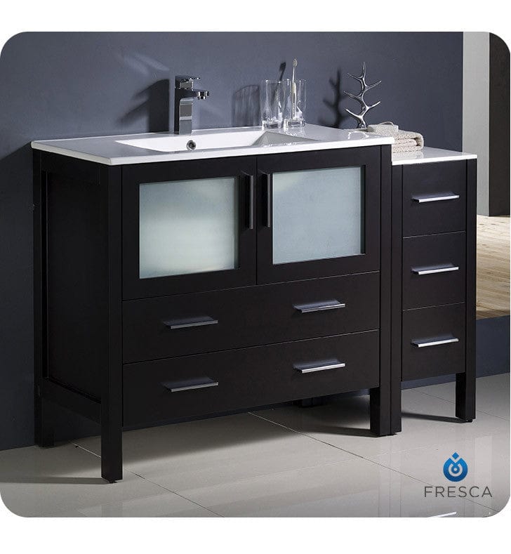Fresca Torino 48 Espresso Modern Bathroom Cabinets w/ Integrated Sink