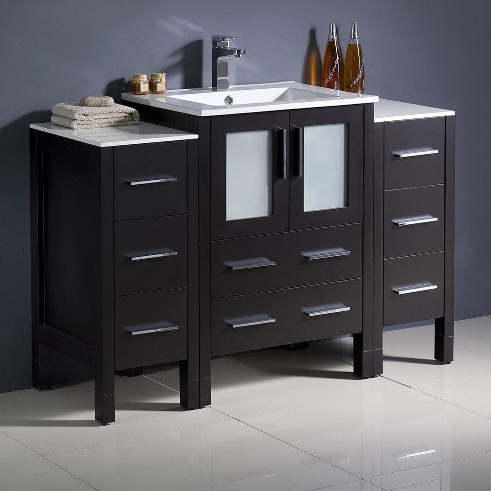 Fresca Torino 48 Espresso Modern Bathroom Cabinets w/ Integrated Sink