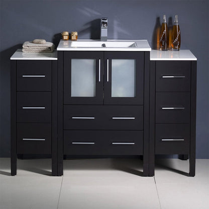 Fresca Torino 48 Espresso Modern Bathroom Cabinets w/ Integrated Sink