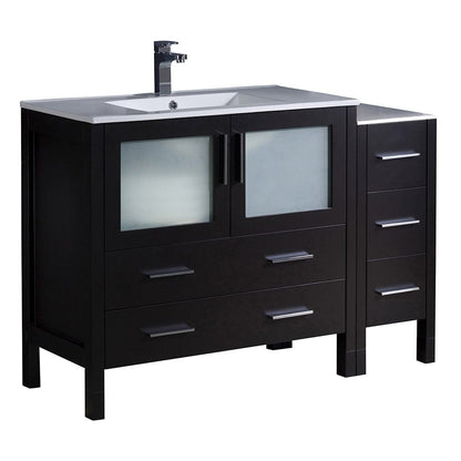 Fresca Torino 48 Espresso Modern Bathroom Cabinets w/ Integrated Sink