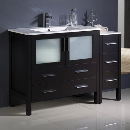 Fresca Torino 48 Espresso Modern Bathroom Cabinets w/ Integrated Sink