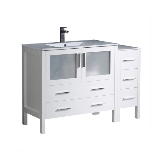 Fresca Torino 48" Free Standing Single Vanity with Engineered Wood Cabinet and Ceramic Vanity Top