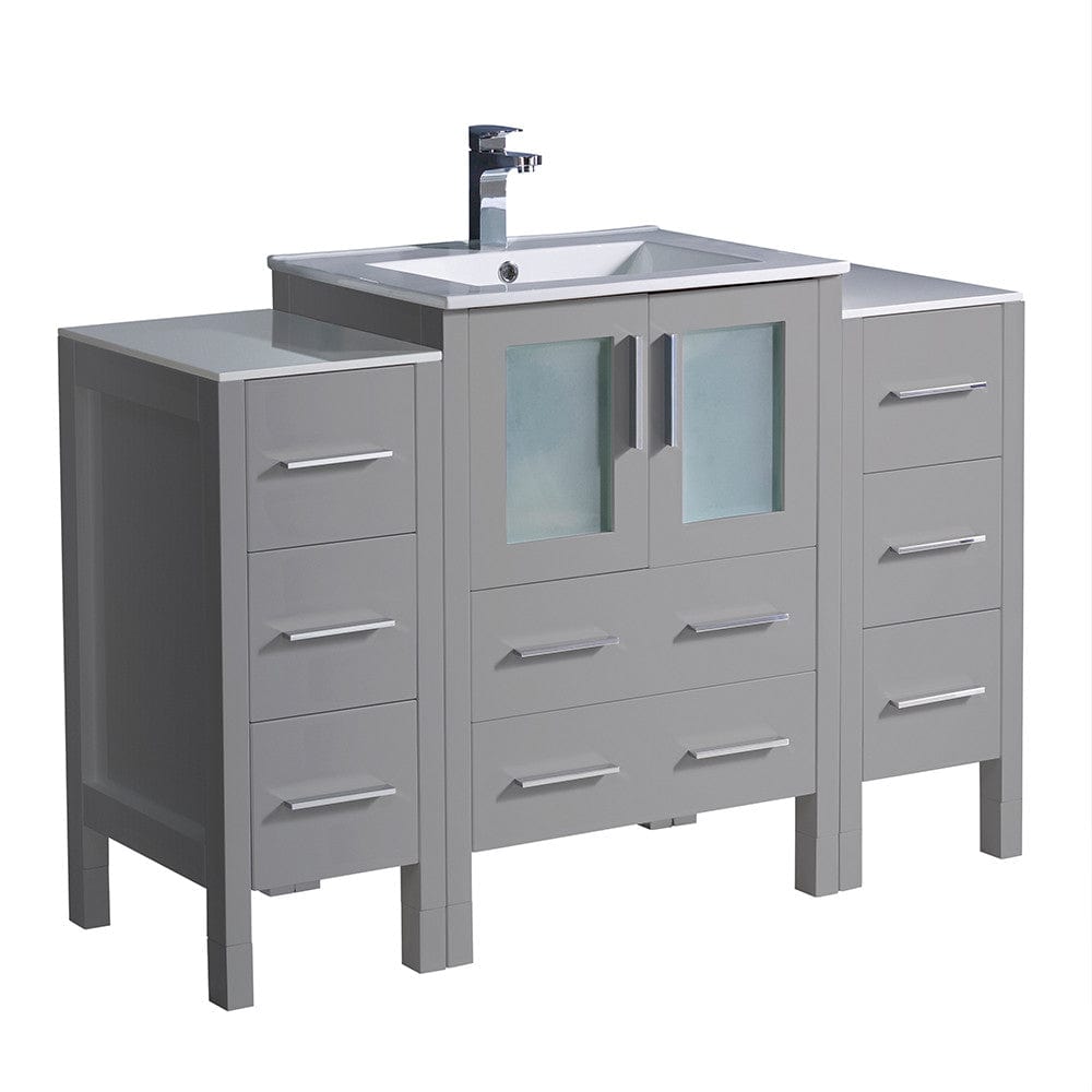 Fresca Torino 48 Gray Modern Bathroom Cabinets w/ Integrated Sink