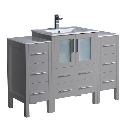 Fresca Torino 48 Gray Modern Bathroom Cabinets w/ Integrated Sink