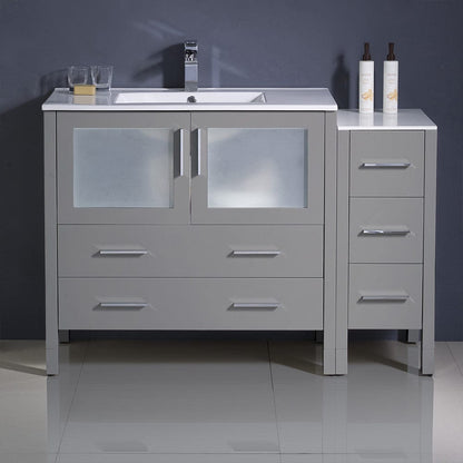 Fresca Torino 48 Gray Modern Bathroom Cabinets w/ Integrated Sink