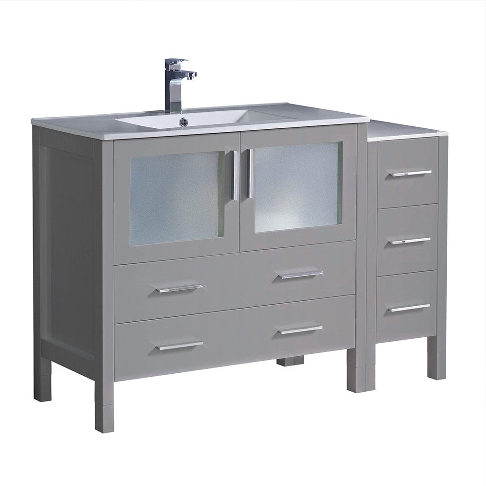 Fresca Torino 48 Gray Modern Bathroom Cabinets w/ Integrated Sink