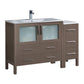 Fresca Torino 48" Gray Oak Modern Bathroom Cabinet w/ Integrated Sink