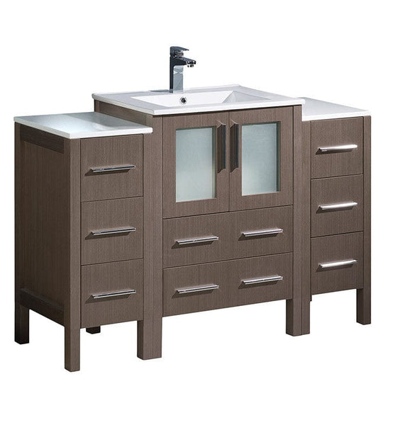 Fresca Torino 48 Gray Oak Modern Bathroom Cabinets w/ Integrated Sink