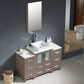 Fresca Torino 48 Gray Oak Modern Bathroom Vanity w/ 2 Side Cabinets & Vessel Sink