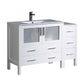 Fresca Torino 48" White Modern Bathroom Cabinets w/ Integrated Sink