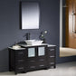 Fresca Torino 54 Espresso Modern Bathroom Vanity w/ 2 Side Cabinets & Vessel Sink