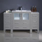 Fresca Torino 54 Gray Modern Bathroom Cabinets w/ Integrated Sink