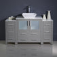 Fresca Torino 54 Gray Modern Bathroom Cabinets w/ Top & Vessel Sink
