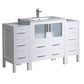 Fresca Torino 54" White Modern Bathroom Cabinets w/ Integrated Sink