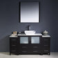 Fresca Torino 60 Espresso Modern Bathroom Vanity w/ 2 Side Cabinets & Vessel Sink