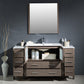 Fresca Torino 60 Gray Oak Modern Bathroom Vanity w/ 2 Side Cabinets & Integrated Sink