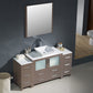 Fresca Torino 60 Gray Oak Modern Bathroom Vanity w/ 2 Side Cabinets & Vessel Sink