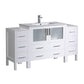 Fresca Torino 60" White Modern Bathroom Cabinets w/ Integrated Sink