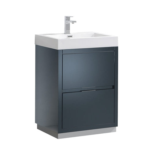 Fresca Valencia 24" Dark Slate Gray Free Standing Modern Bathroom Vanity