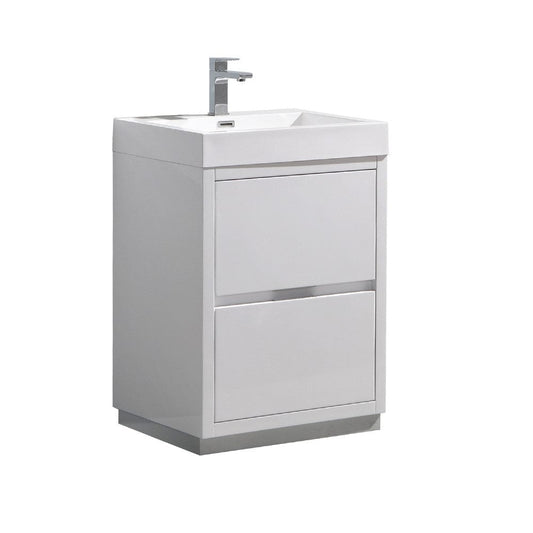 Fresca Valencia 24" Glossy White Free Standing Modern Bathroom Vanity