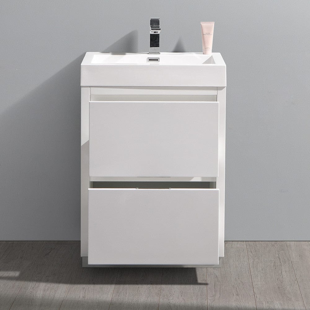 Fresca Valencia 24 Glossy White Free Standing Modern Bathroom Vanity