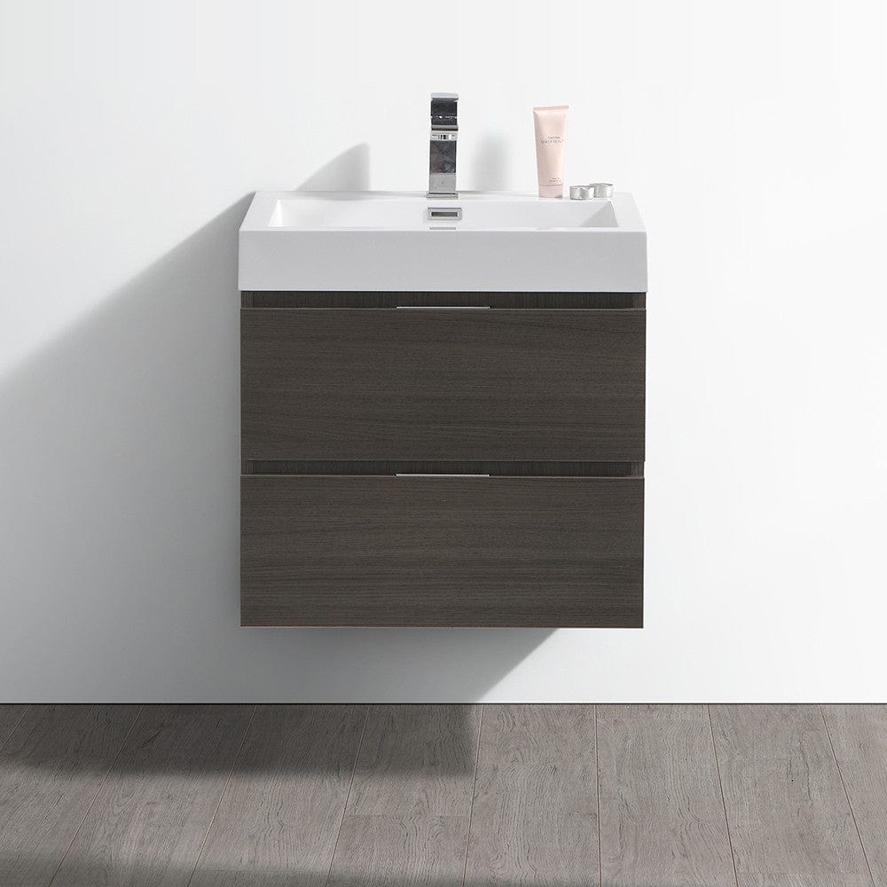 Fresca Valencia 24 Gray Oak Wall Hung Modern Bathroom Vanity