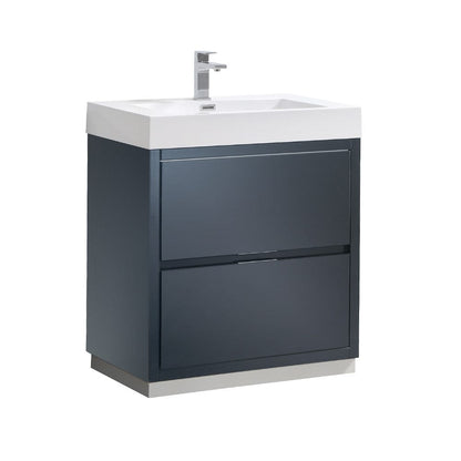 Fresca Valencia 30" Dark Slate Gray Free Standing Modern Bathroom Vanity